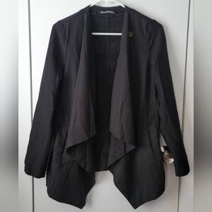 BLANK NYC Black Linen Cardigan Wrap